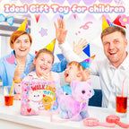 Tagitary Plush Toys Cat for Kids,Interactive Electronic Cat Toys That Can Move,Meow and Wag Tail,Stuffed Toys for Kids with Leash,Easter Christmas Birthday Gift for Toddlers Kids