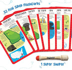 Imagimake Mapology USA Flash Cards | Learn United States Along with Flags and State Shapes | Ages 8-12 | Foam Jigsaw Puzzle, Fun Facts, Educational Toy for Kids | Gift for Christmas and Birthdays