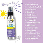 YAYA ORGANICS Baby Bug BAN – All-Natural, Proven Effective Repellent for Babies, Kids and Sensitive Skin (4 Ounce Spray, 2-Pack)