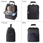 NCVI Breastmilk Cooler Bag with 2 Ice Pack, Breast Pump Bag with Cooler Fits 6 Bottles, Double Layer Breast Milk Travel Bag Baby Bottle, for Travel, Nursing Mom Daycare, Work, Picnic (Black)