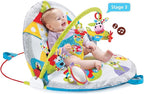 Yookidoo Baby Gym Lay to Sit-Up Playmat. 3-in-1 Newborns Activity Center with Tummy Time Toys, Pillow & Infant Miror. 0-12 Month
