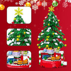 Christmas Tree Building Block Set, 515 Pieces, Rotating Base with Ornaments and Star, Holiday Building Toy, Stocking Stuffers for Kids, Gifts for Boys & Girls