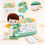 OUOZZZ 10" Soft Baby Boy Doll Set, Baby Doll Accessories Pretend Playset Emotional Social Doll for 2 Year Olds Boy Christmas Birthday Gift