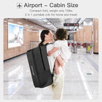 2 in 1 Portable Travel Crib for Toddler, Foldable Crib for Baby, Lightweight Playpen Collapsible Playard with Soft Mattress, Easy to Carry Baby Travel Bed for Outdoor, Indoor (Black)