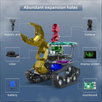 Tank Car Chassis with Encoder Motor, Shock Absorbing Robot Chassis Full-Metal Robotic Moving Platform Track for RaspberryPi Arduino Jetson Microb DIY Maker Smart Robot Car Learning Kit