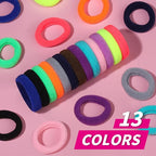 YGDZ Cotton Mini Hair Ties and Ponytail Holders Set for Toddlers and Kids: 300PCS Seamless Elastic Multicolor Bands, Hair Accessories for Little Girls