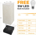 Wireless Charging Touch Control Table Lamp, Bedside Nightstand Lamp with USB Charging Port & AC Outlet, 3 Brightness Levels Adjustable, Suitable for Bedroom, Living Room, Office, LED Bulb Included