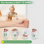 Retractable Baby Gate, Extra Wide Safety Kids or Pets Gate, 33” Tall, Extends to 55” Wide, Mesh Safety Dog Gate for Stairs, Indoor, Outdoor, Doorways, Hallways