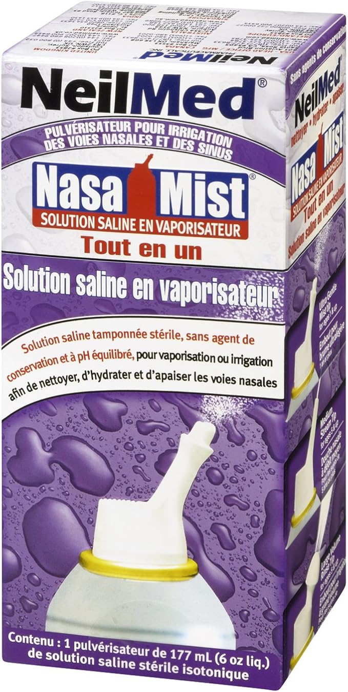 NeilMed NasaMist All in One Multi Purpose Saline Spray, 6.3 Fl Oz