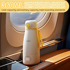 Portable Bottle Warmer, 12oz Large Capacity Baby Bottle Warmer for Formula & Breastmilk, Fast Heating Milk Warmer for Travel wth Child Lock,Precise Temp Control