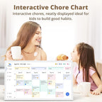 Dragon Touch 32" Digital Calendar Chore Chart – 1080P Full HD Interactive Touchscreen, Smart Family Planner, Hearth Display Digital Calendar Wall & Desk Mountable for Seamless Scheduling