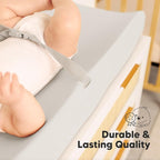 2-Pack Organic Changing Pad Covers for Girl, Boy, Neutral - 100% Cotton Changing Table Pad Cover, Soft Baby Nursery Diaper Changing Pad Sheets, Contour Changing Pads Liners, Change Pad Cover (Sage)