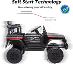 12V Kids Ride on Car Truck, Kids Electric Vehicles Car Ride on Toy for Toddlers 3-5 with Remote Control - Black
