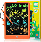 KOKODI LCD Writing Tablet, 10 Inch Colorful Toddler Doodle Board Drawing Tablet, Erasable Reusable Electronic Drawing Pads, Educational and Learning Toy for 3-6 Years Old Boy and Girls
