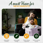 Baby Diaper Caddy Basket Organizer-Sturdy, Breathable & Washable - Stylish Storage, Portable, Car Caddy Organizer, Nursery, Baby Gift Registry Newborn Essentials (Lilac)