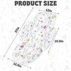 Pea Pod Infant Car Seat Pad 2-in-1 Baby Car Seat Head & Body Support for Newborn Girl Reversible 3 Layer Warm Preemie Carseat Stroller Cushion Headrest with Soft Minky Dot Fabric, Wildflower