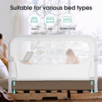 Baby Bed Rail Guard for Toddlers -46" Toddler Bed Rails for Twin, Full, Queen, King Bunk Size Bed Swing Down Bedrail Extral Tall Child Safety Side Railing Guards for Kids