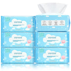 HAPPY BUM Baby Wipes, Large Dry Wipes for Baby, Unscented, Sensitive Skin, Wet and Dry Use, 600 Count, 6 Packs