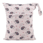 ALVABABY 2pcs Cloth Diaper Wet Dry Bags Waterproof Reusable with Two Zippered Pockets Travel Beach Pool Daycare Soiled Baby Items Yoga Gym Bag for Swimsuits or Wet Clothes LZD2324