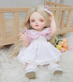 BJD Dolls, 1/4 Ball Jointed Doll Fullset with 15 Articulated Joints and Adjustable Glass Eyes, 20 Inch (50cm) Full Vinyl Girl, Collectible Reborn-Style Doll for Ages 14+, Gift Box Packaging