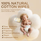 Winner 100% Cotton Dry Wipes, USDA Certified Baby Wipes, 33% Thicker & Ultra Soft, Hypoallergenic & Unscented for Baby Sensitive Skin, Wet/Dry for Diaper Changes, Meals & Cleanup, 240ct, Pack of 3