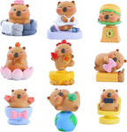Capybara Series Blind Box Collectible Action Figures, Random Cute Capybara Toy for Capybara Lovers, Mystery Box Gift for Home Decor Birthday Party Favors