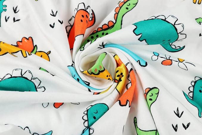 Onacosht Pack n Play Sheets 2 Pack for Baby Boy, Stretchy Jersey Knitted Portable Mini Crib Sheets Playard Mattress Cover, Dinosaur Printing