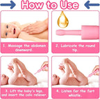 Gas and Colic Reliever for Babies, Baby Gas Colic Relief, Natural Solution for Baby Colic and Gas Relief, Safe & Effective Instant Constipation Relief for Babies, 20 Count (Pink)