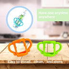RTMOK Bottle Handles for Dr. Brown's Narrow Baby, Wide-Neck, Removable Easy-Grip Transitional Sippy Cup Handles, 100% Silicone-BPA-Free Material, 4m+ (Blue+Green+Yellow)