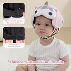 Baby Head Protector Baby Helmet for Crawling and Walking - No Bumps and Soft Safety Peak - Ultra Light and Adjustable Baby Head Protector Suitable for Babies 6-24 Months-Unicorn