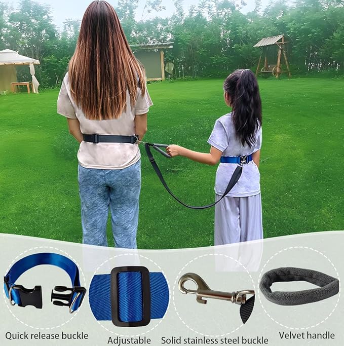 Secure Waist Leash Harness for Big Kids with Adjustable Tether and Handle,Safety Walking Harness,Hands Free Safety Belt, Tether Leash for Autism,ADHD,Special Needs Child