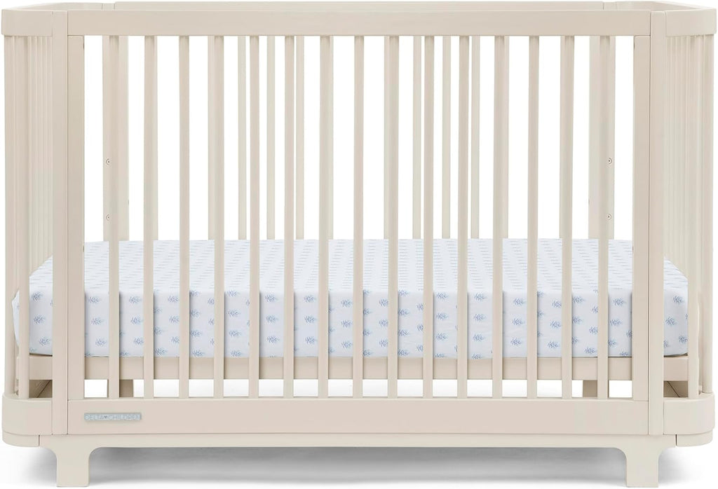 Delta Children Nest 4-in-1 Convertible Crib - Greenguard Gold Certified, Soft Beige