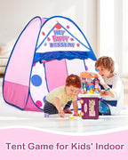 Kids Play Tent, Pop Up Play Tent Dessert Theme with Complete Toy Set, Play Toys Play Set for Kids Indoor Outdoor Pretend Play