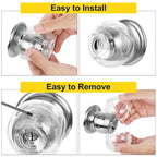 Clear Door Knob Safety Cover for Kids, 4 Pack Child Proof Door Knob Covers Fit More Color Knob Baby Proof Door Knob Covers Toddler Door Knob Cover Child Safety Door Knob Cover 2.7 X 2.3 Inches