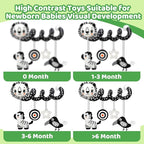 Black and White High Contrast Baby Toys - Sensory Infant Hanging Carseat & Stroller Toy for Newborns 0-6,6-12Months Perfect Easter Birthday & Baby Shower for Babies Boys Girls