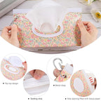 2Packs Baby Wipes Dispenser Portable Baby Wipe Holder Refillable Wet Wipes Container Reusable Travel Wipes Case, Keeps Wipes Fresh(Blue)