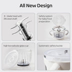 Baby Food Maker - Food Puree Processor, Fruits, Vegetables, Meats and Potatoes Mini Food Blender, Suitable for Avocados, Grapes and Strawberries Space Silver, 10 oz Gift Package