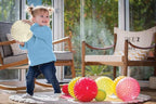 Edushape The Original Sensory Ball for Baby - 7" Glow-in-The-Dark Color Baby Ball That Helps Enhance Gross Motor Skills for Kids Aged 6 Months & Up - Vibrant, Colorful & Unique Toddler Ball
