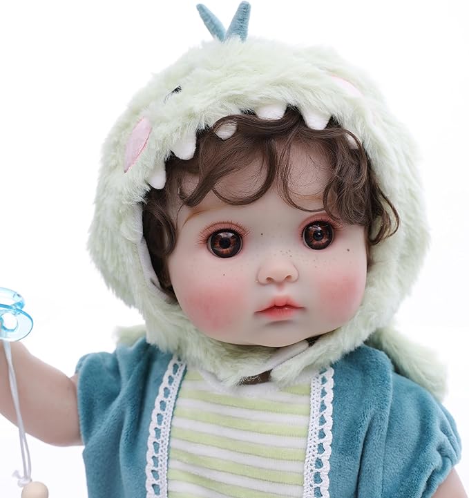 Reborn Toddler Baby Doll Boy with Freckles – 18 Inch Realistic Full Vinyl Body Real Life Baby Dolls with Accessories for 3+ Year Old Girls Gifts, Pretend Play, Premium Collectible Gift