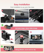 BM5PRO 7.2" 1080P HD Baby Car Camera for 2 Kids, Split Screen with IR Night Vision, Easy to Install & Adjust Brightness, Dual Car Camera Baby Monitor for Rear Seat Safety