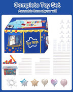 Kids Play Tent, Toddler Tent for Kid Indoor & Outdoor, 48.5"x39.4"x48.5" Playhouse Tents with Complete Toys Set, Kids Tent 3 Window, Lights and 5 Balloons