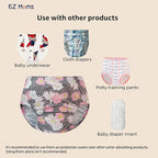 EZ Moms 10 Pack Waterproof Plastic Underwear Newborn Cloth Cover Breathable and Reusable Plastic Training Underwear for Girls Comfortable Waterproof Pants for Baby Suit Swim Diaper Cover Girls 4T