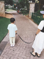 Escape Proof Wrist Leash Walking Harness with Adjustable Tether Lockable Coiled Link Cuff Autism Special Needs ADHD Children,Adjustable Anti Lost and Lock Buckle Autism Special Child Secure (2, Black)