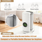 Fast Heating Portable Bottle Warmer,Travel-Easy,18W Fast Charging,6-Speed Temperature Control,Locked-in Nutrition,360 Degree Wrap Even Warming,Ensuring Baby Needs