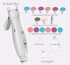 Royal Angels Rechargeable Baby Nail Clippers 20 in 1, Safe Electric Nail Trimmer, Baby Nail Kit, Additional Replacements, Newborn Toddler Toes and Fingernails, Trim and Polish (Rechargeable, Snow)