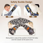 Baby Sling Carrier,Toddler Carrier, 2025 New Baby Sling,Portable and Lightweight Sling,Non-Slip Hip Seat Carrying 10-30lbs(Black and White)