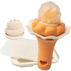 Moonkie Baby Fruit Feeder with Freezer Tray, BPA Free Silicone Food Feeder for Infant Self Feeding, Breastmilk Popsicle Molds, Mesh Feeder with Two Pouches, Baby Shower Gifts 4 Months+, 1 Pack