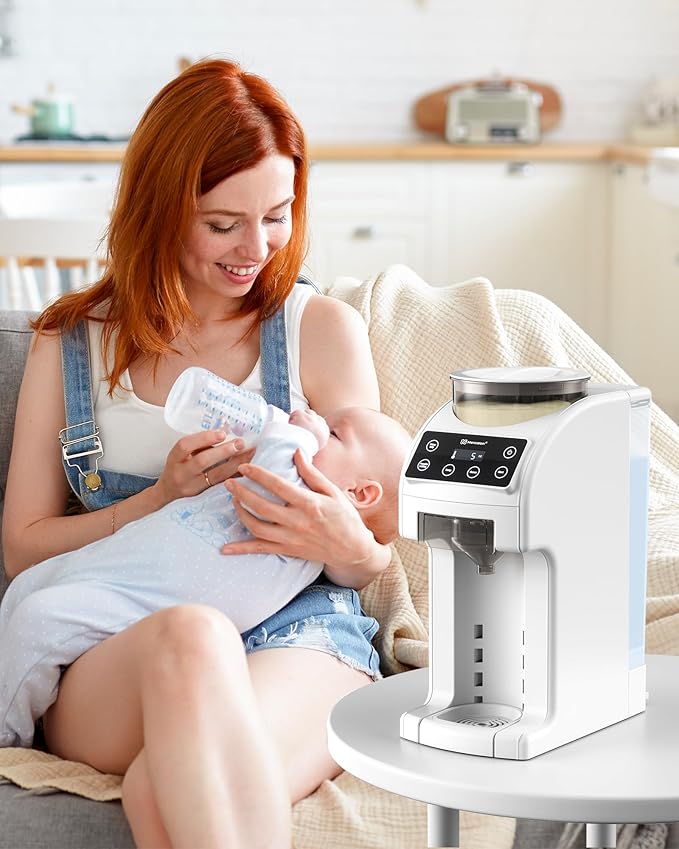 Instant Formula Maker, Fast and Customizable Formula Dispenser Machine with Accurate Temperature Control for Baby, Automatic Powder Blending for All Brands of Bottles and Formula, White