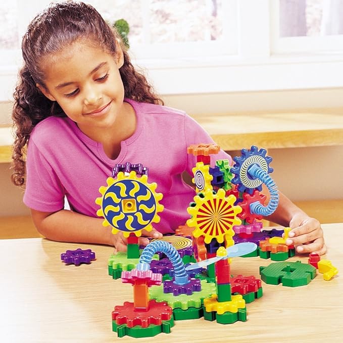 Learning Resources Gears! Gears! Gears! Gizmos Building Set, Construction Toy, STEM Activities, Fine Motor Skills, 83 Pieces, Ages 3+