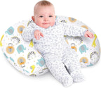 Little Grape Land Nursing Pillow for Breastfeeding, Breathable Breast Feeding Pillow and Positioner with Removable Cover for More Support, Tummy Time and Bottle Feeding Support Pillow, Animals
